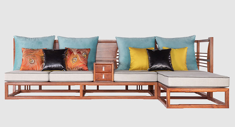 尖峰镇中式家居装修实木沙发组合家具效果图